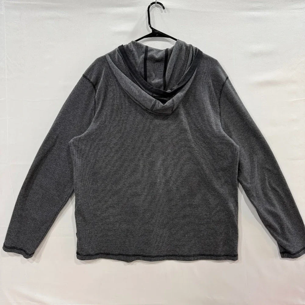 Calvin Klein Hoodie Mens XL Slim Fit‎ Lightweight 1/4 Zip Black